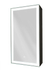 Зеркало-шкаф Mirror Box black Led 350х650 левый, фото 1